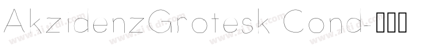 AkzidenzGrotesk Cond字体转换